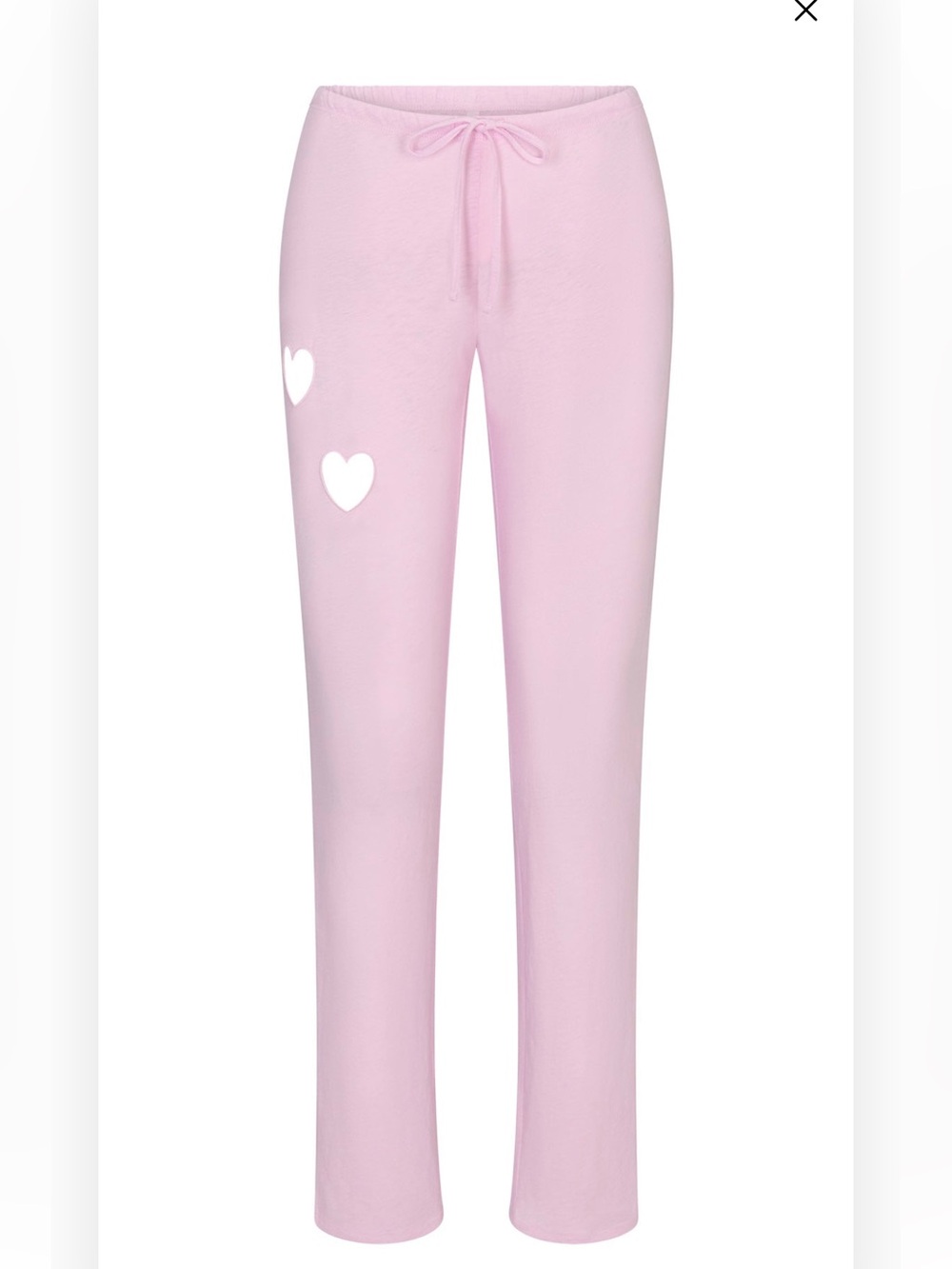 SKIMS Worn in Jersey Heart Straight Leg Pants Pink - Baby Pink BNWT